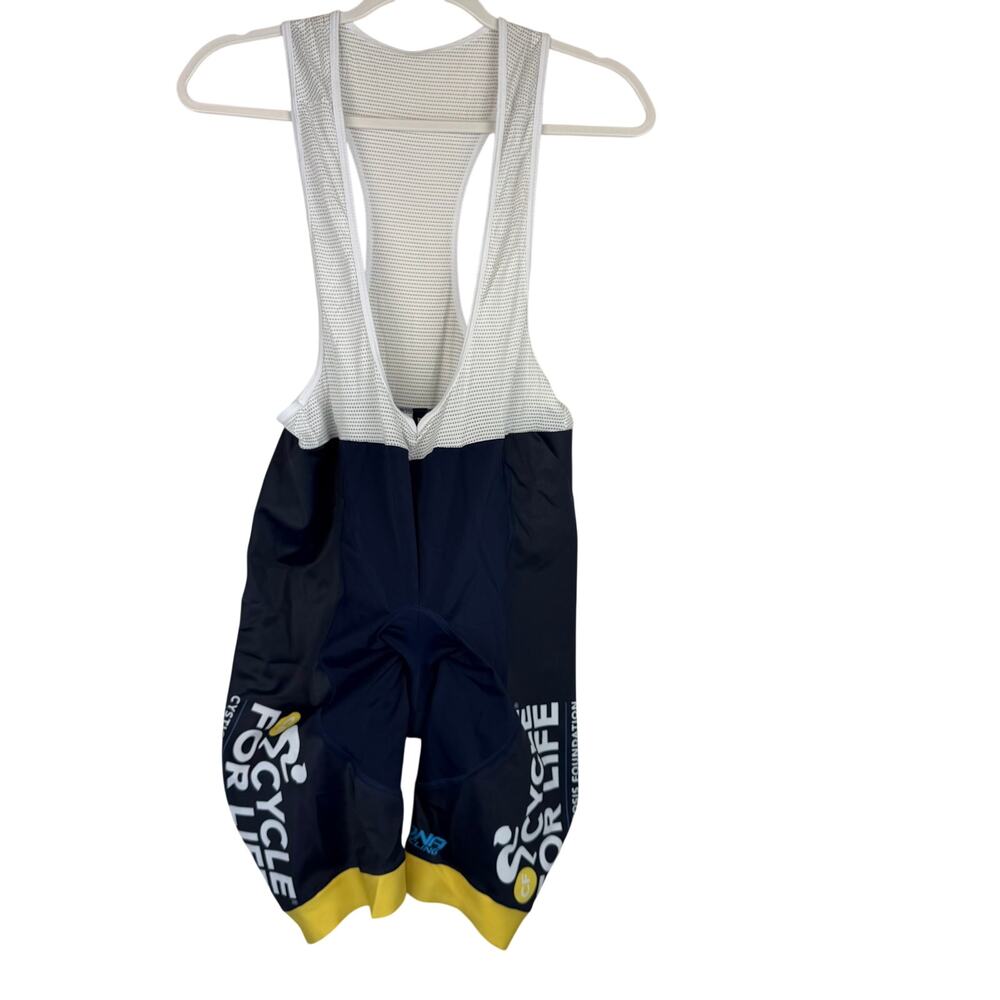 NWT DNA Cycling Cystic Fibrosis Foundation Bib Shorts Mens XL Navy Blue Padded